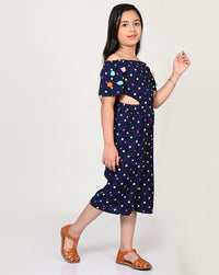 Sassy Boho Girls Navy Jumpsuit From The Sibling Collection