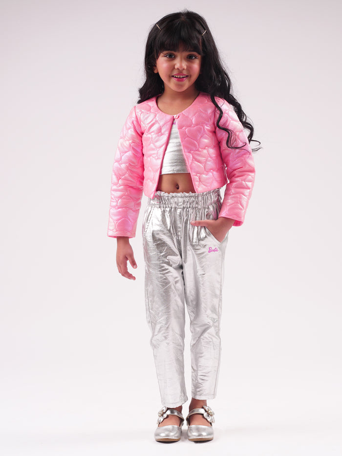 Lil Drama's Barbie Pink Shimmer Rockstar Shrug For Young Girls
