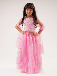 Bollywood Tadka Pink Ghaghra Choli With Dupatta