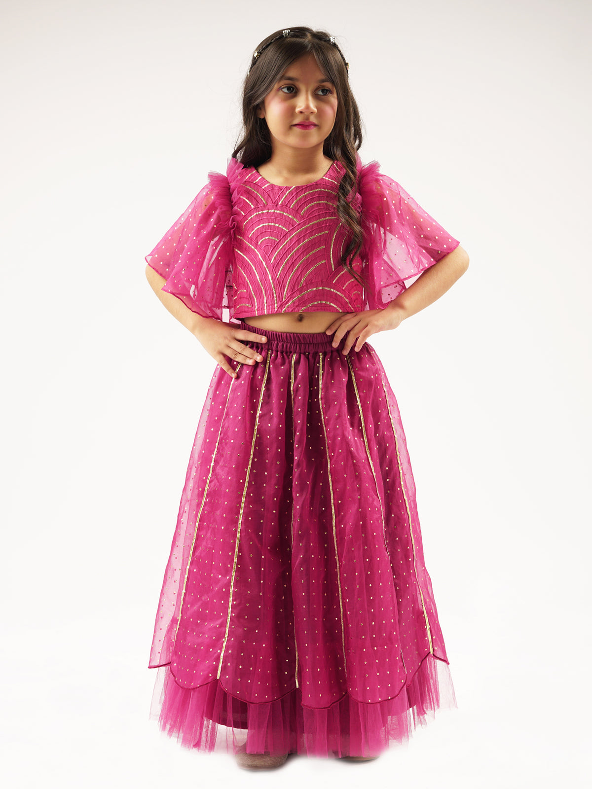 Bollywood Tadka Wine Ghaghra Choli With Dupatta
