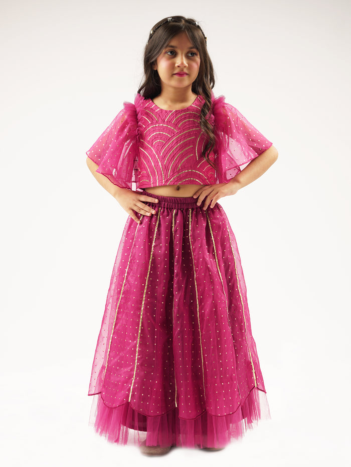 Bollywood Tadka Wine Ghaghra Choli With Dupatta