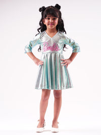 Lil Drama's Barbie Blue Shimmer Ballerina Dress For Young Girls