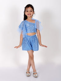 Lil Drama Girls Party Top With Shorts