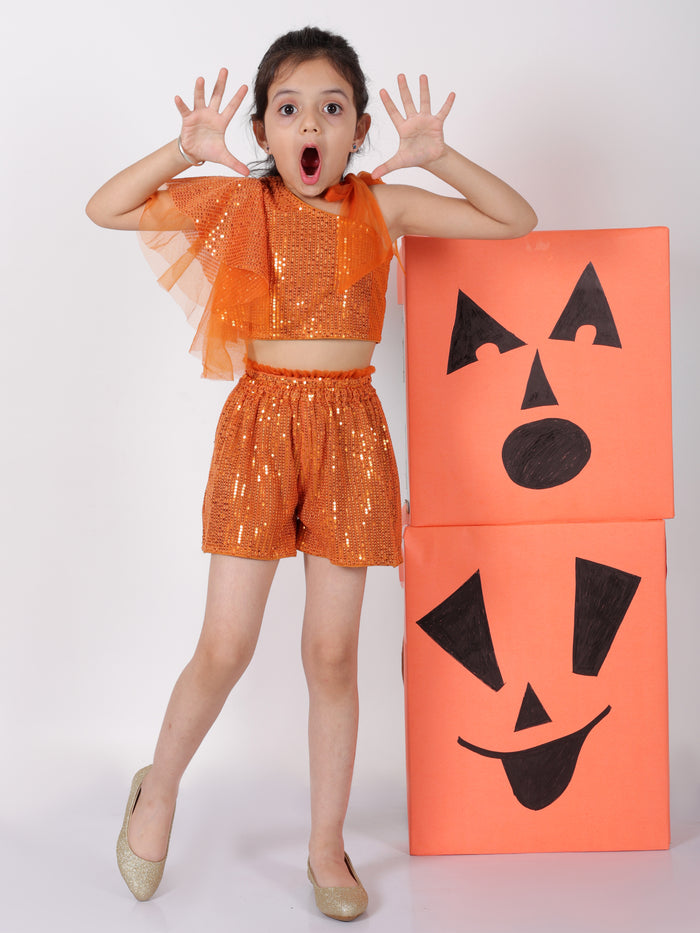 Lil Drama Girls Party Top With Shorts