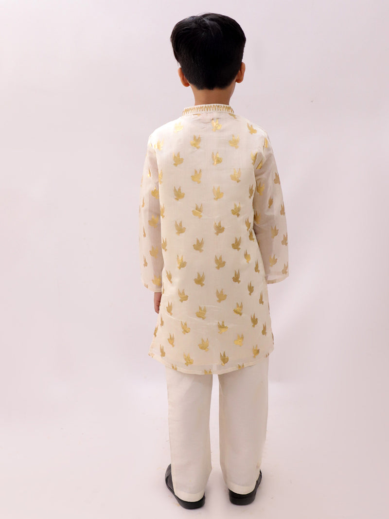 Mishti Purple Kurta and Sharara Set For Boys