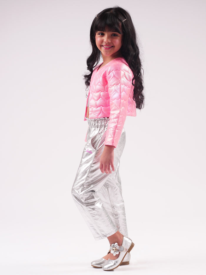 Lil Drama's Barbie Pink Shimmer Rockstar Shrug For Young Girls