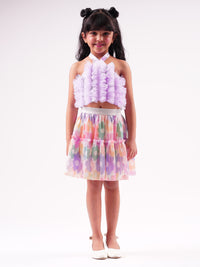 Lil Drama's Barbie Lavender Shimmer Ballerina Co Ordinate Set For Young Girls