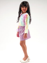 Lil Drama's Barbie Multi Color Fur Ballerina Shrug For Young Girls