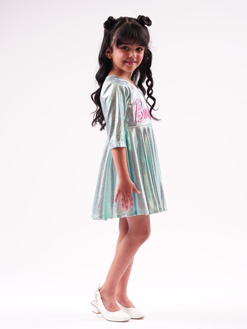 Lil Drama's Barbie Blue Shimmer Ballerina Dress For Young Girls
