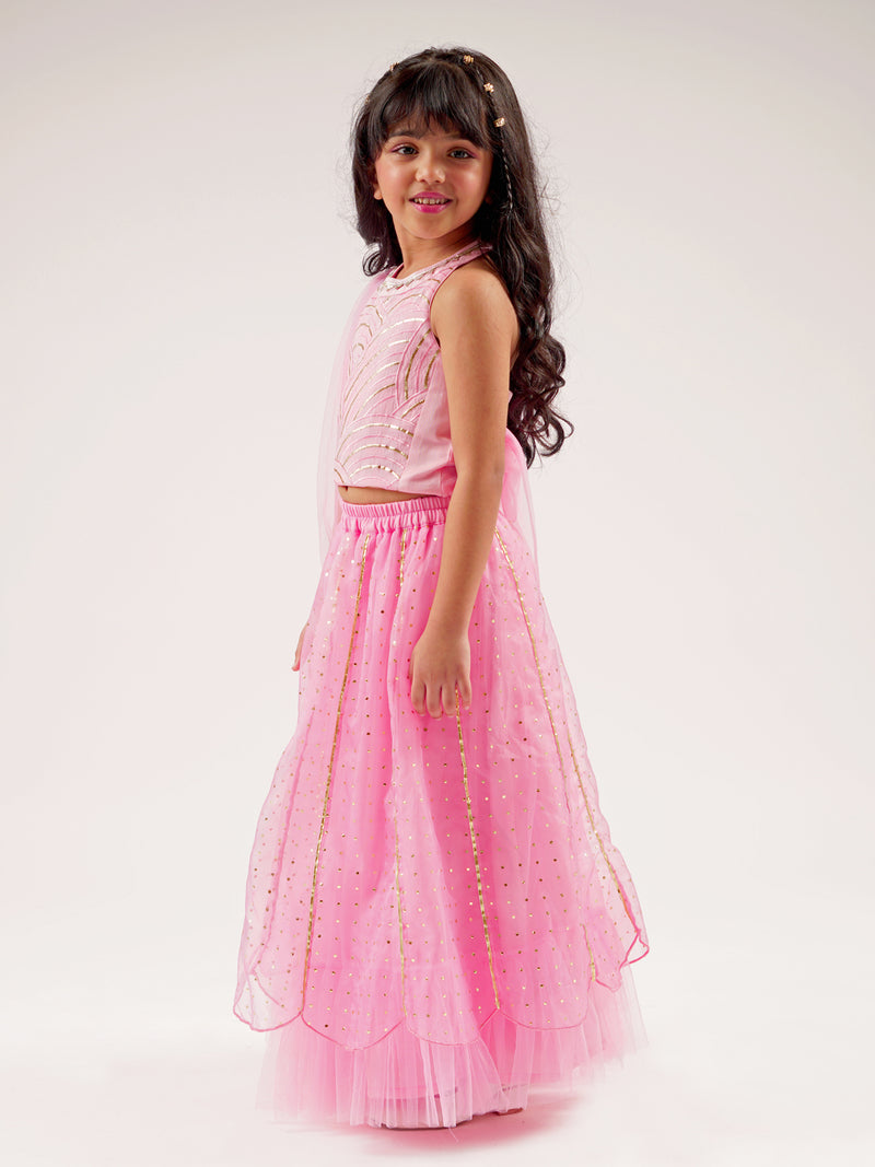 Bollywood Tadka Pink Ghaghra Choli With Dupatta