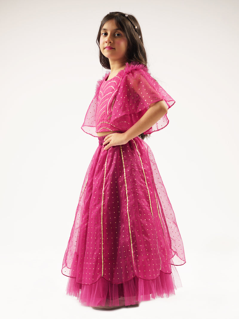 Bollywood Tadka Wine Ghaghra Choli With Dupatta