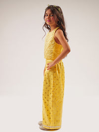 Mehfil Yellow Co-ordinate Set For Girls