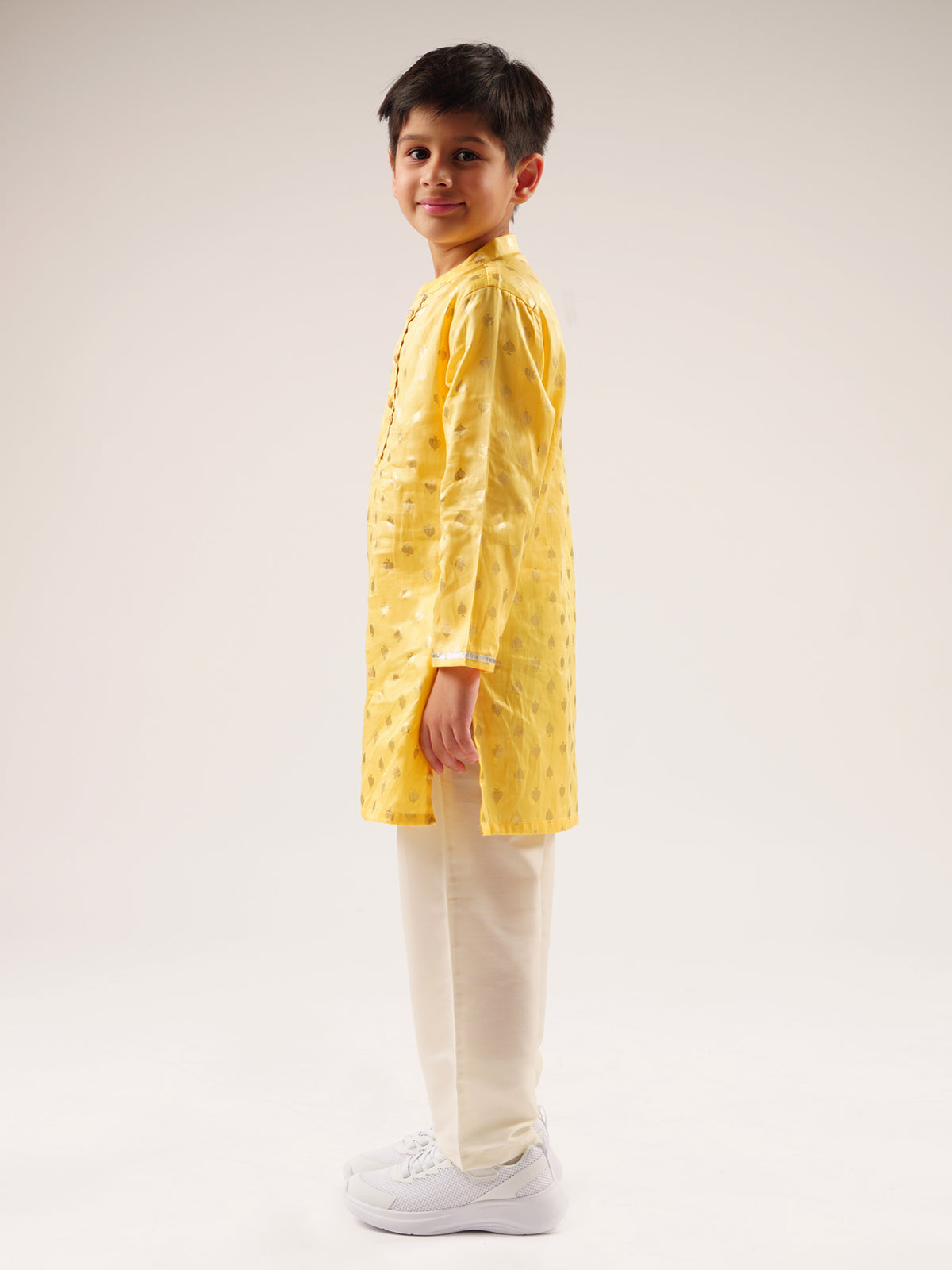 Mehfil Yellow Kurta Pant Set For Boys