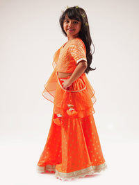 Mehfil Orange Ghaghra Choli With Dupatta