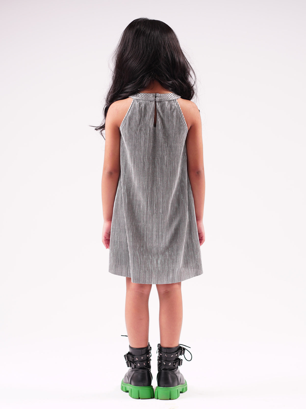 Lil Drama's Barbie Silver Shimmer Rockstar Dress For Young Girls
