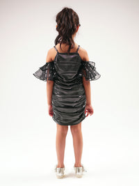Lil Drama's Barbie Black Shimmer Rockstar Dress For Young Girls