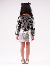 Lil Drama's Barbie Black Sequins Rockstar Shrug For Young Girls