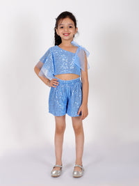 Lil Drama Girls Party Top With Shorts