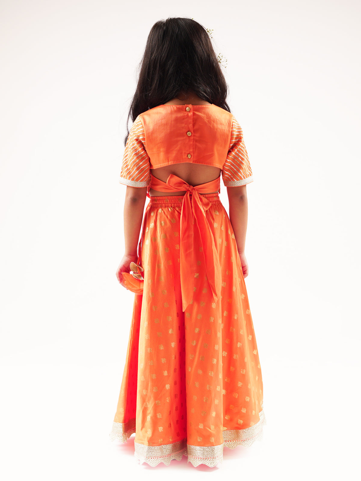 Mehfil Orange Ghaghra Choli With Dupatta