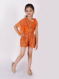 Lil Drama Girls Party Top With Shorts