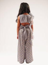 Mehfil Grey Co-ordinate Set For Girls