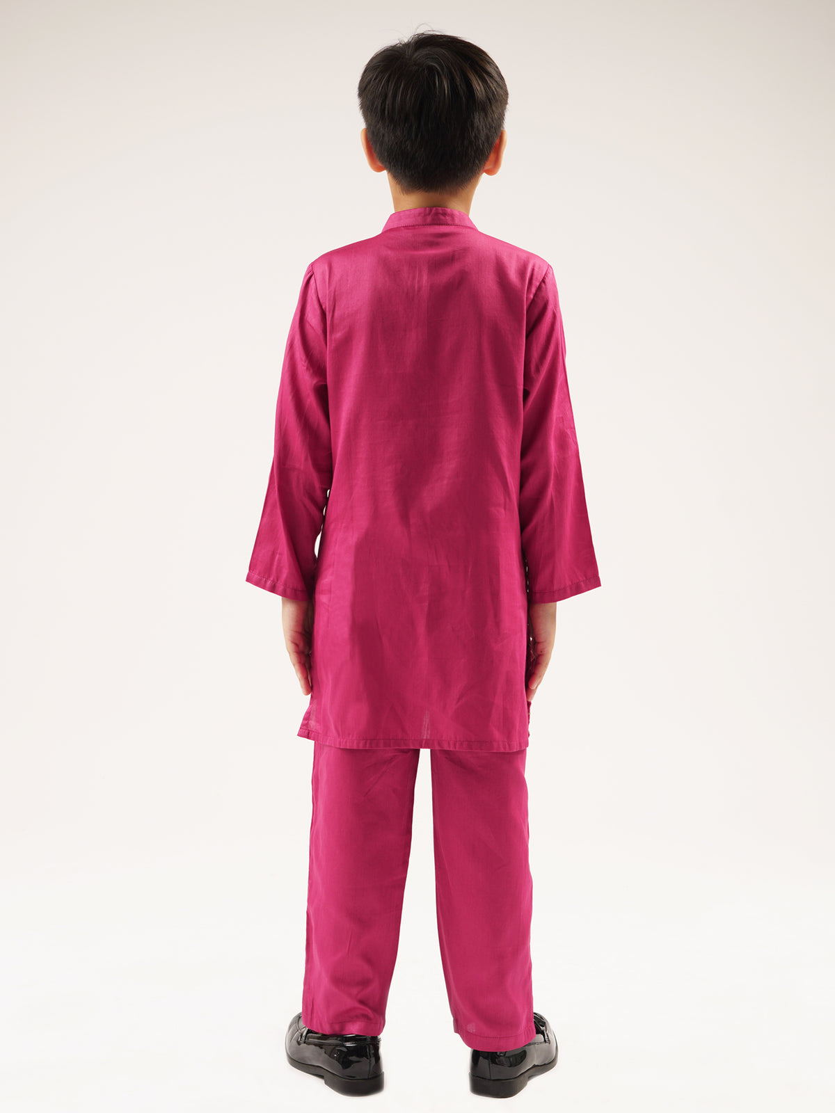 Bollywood Tadka Wine Kurta Pant Set For Boys