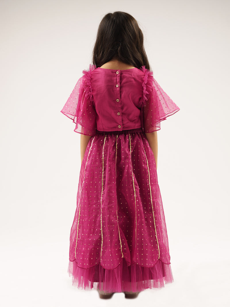 Bollywood Tadka Wine Ghaghra Choli With Dupatta