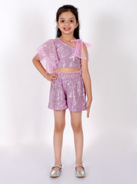Lil Drama Girls Party Top With Shorts