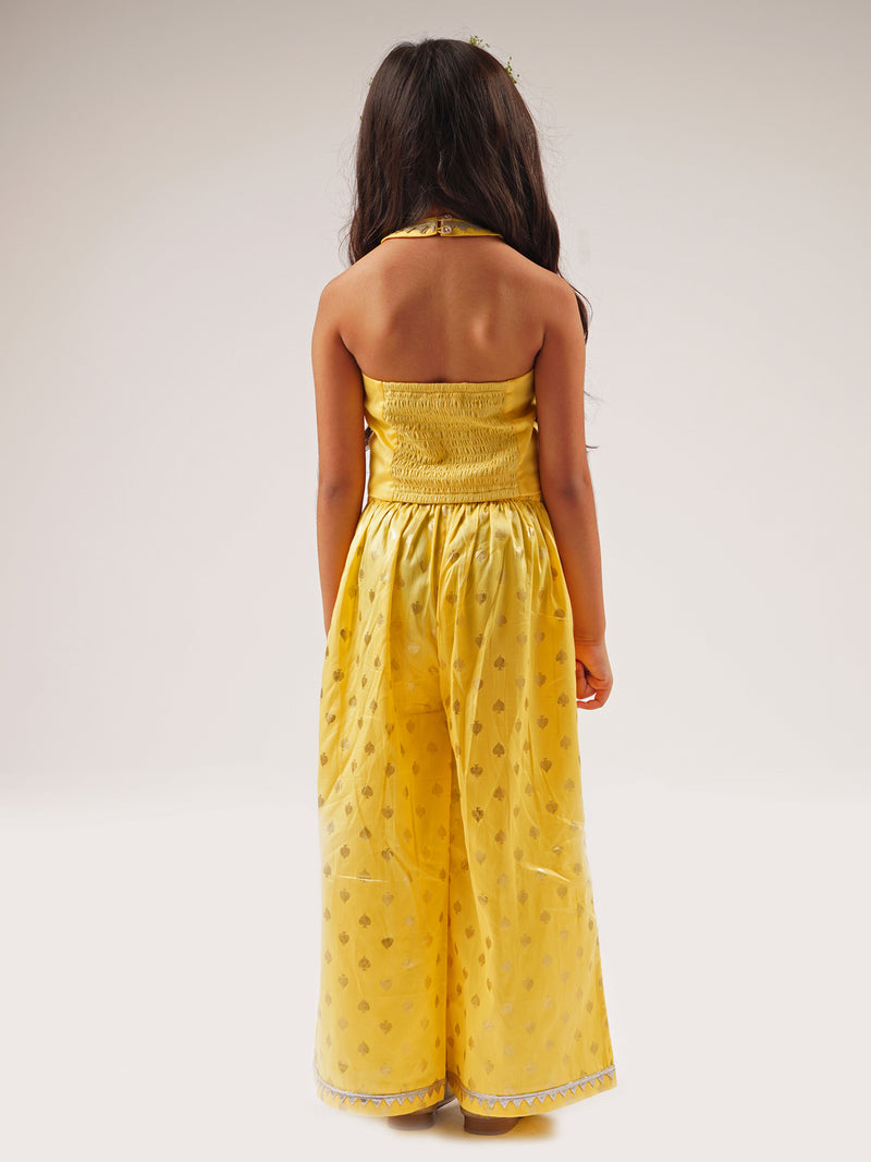 Mehfil Yellow Co-ordinate Set For Girls