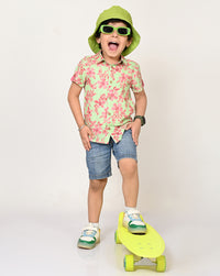 Sassy Boho Boys Pink Shirt From The Sibling Collection