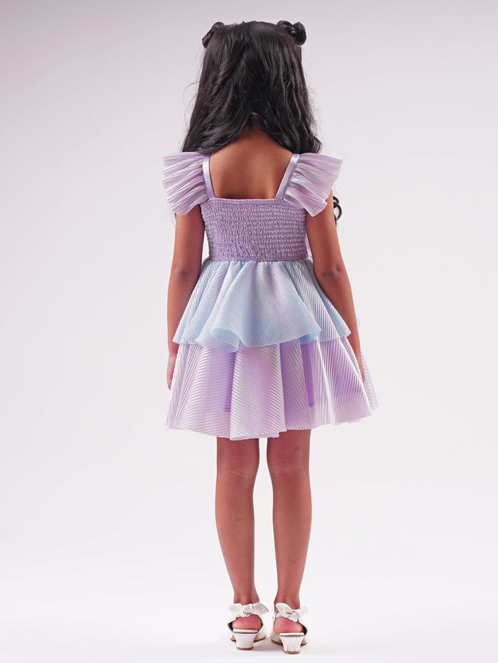 Lil Drama's Barbie Blue Sequins Shimmer Ballerina Dress For Young Girls