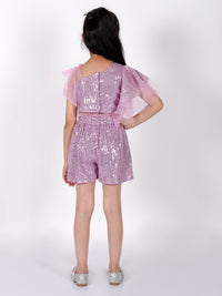 Lil Drama Girls Party Top With Shorts