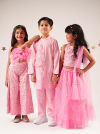 Bollywood Tadka Pink Jumpsuit For Girls