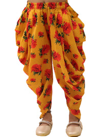 Genda Phool Mustard Crop Top and Dhoti Set For Girls