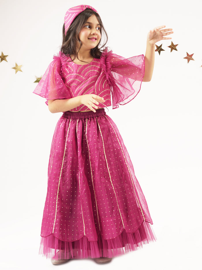 Bollywood Tadka Wine Ghaghra Choli With Dupatta
