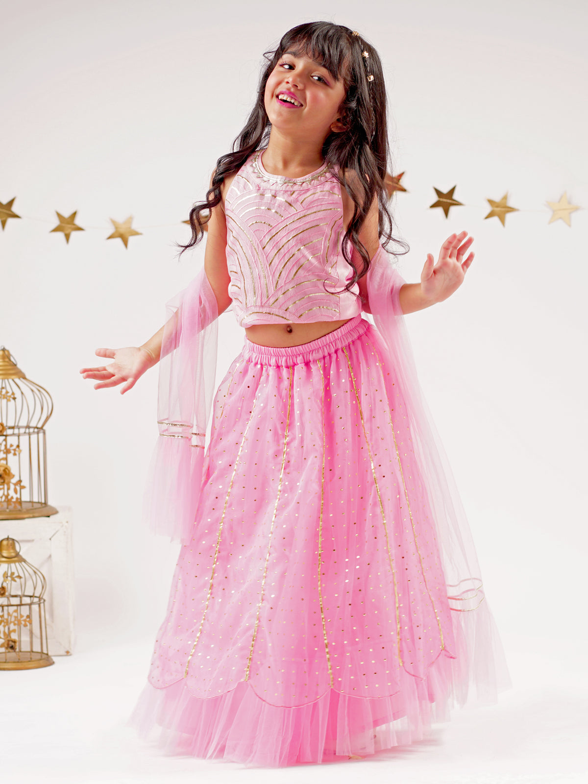 Bollywood Tadka Pink Ghaghra Choli With Dupatta