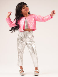 Lil Drama's Barbie Pink Shimmer Rockstar Shrug For Young Girls