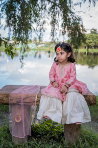 Pink Kurta And Sharara Set With Dupatta