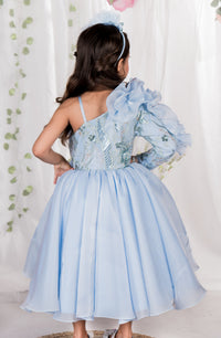 Azure Dream One-Shoulder Gown