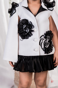 Rosy Cape Blazer Dress