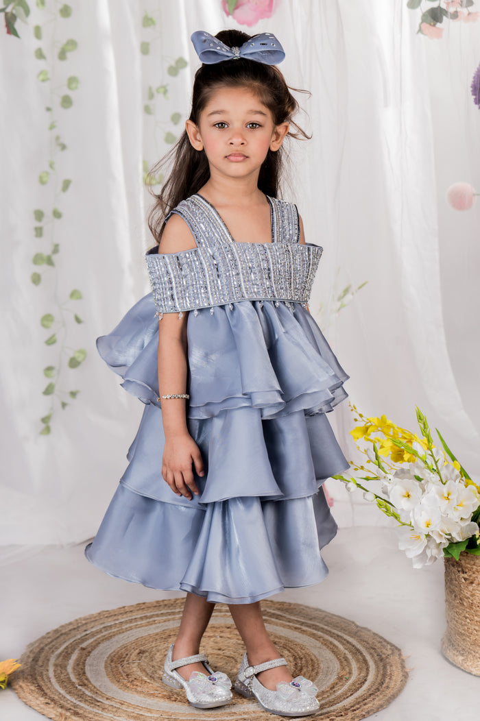 Twilight Soirée Flounce Dress