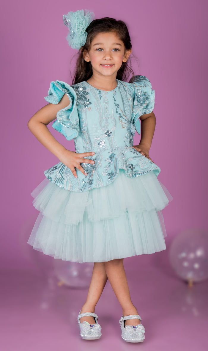 Sea Breeze Peplum Dress