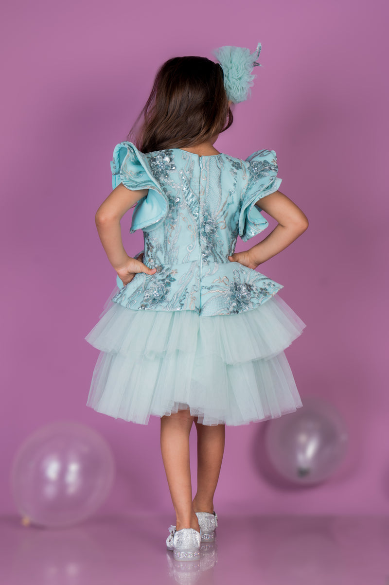 Sea Breeze Peplum Dress
