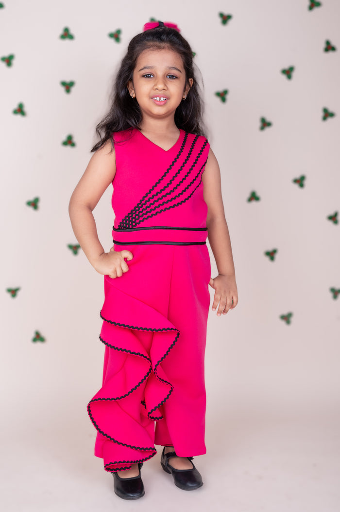 PINK RUFFLES JUMPSUIT