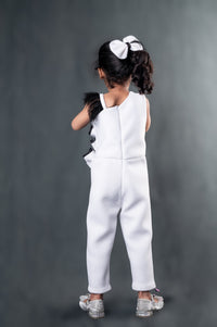 BLACK WHITE FAN JUMPSUIT