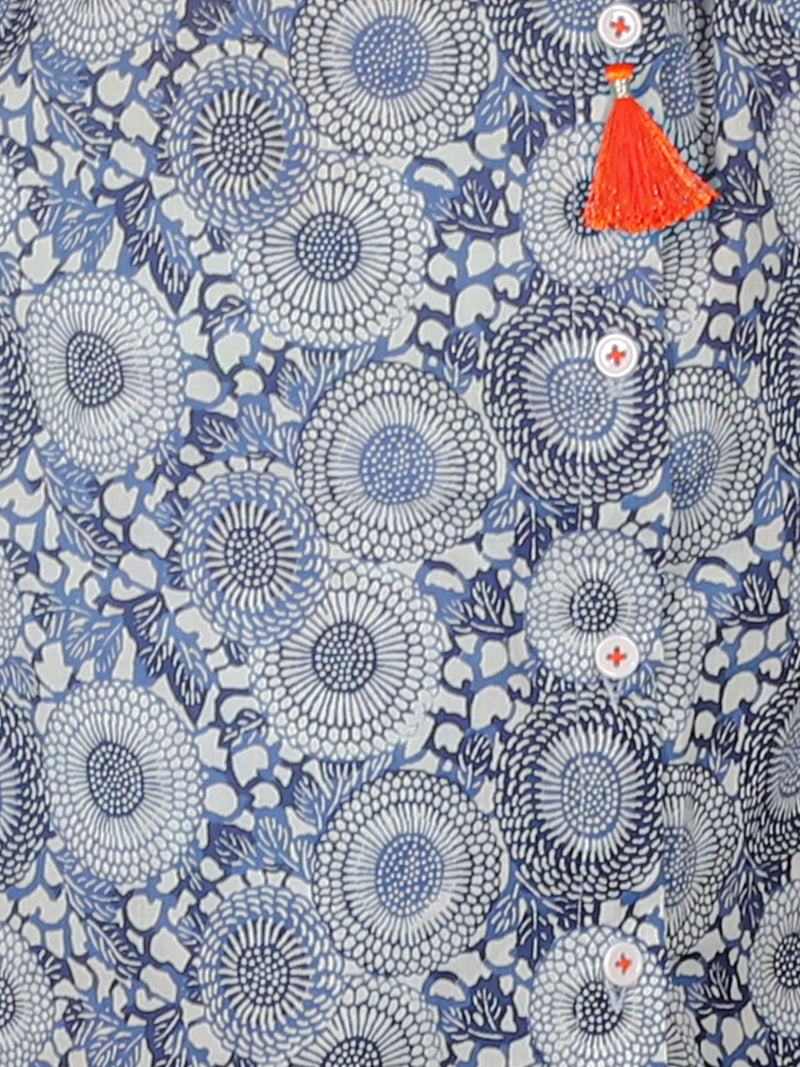 Folklore Boys Navy Kurta With Dhoti