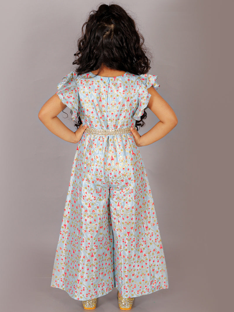 Folklore Girls Blue Flared Jumper