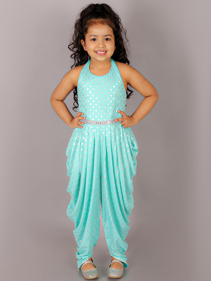 Fusion Fair Girls Blue Dhoti Jumper