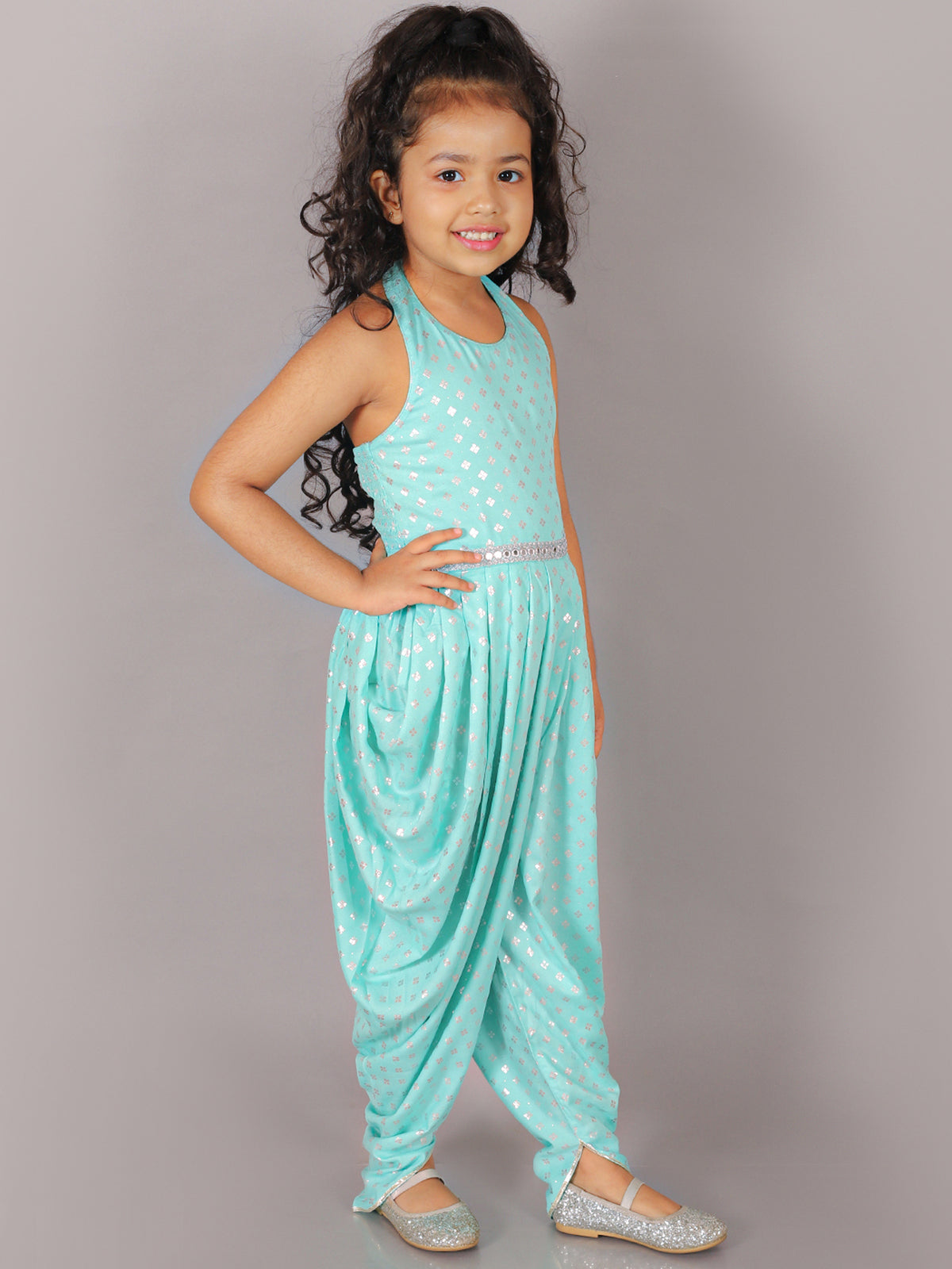 Fusion Fair Girls Blue Dhoti Jumper