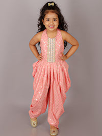 Fusion Fair Girls Peach Dhoti Jumper